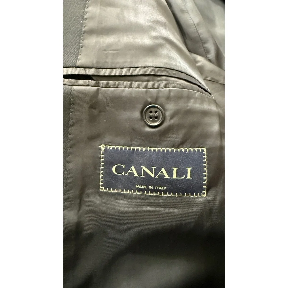 Canali Mens Navy Blue Wool 3-Button Suit Jacket Blazer Made in Italy‎ 58L kk13